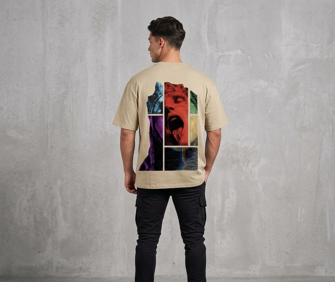 AKIDO Abstract Pop Art Downsholder T-shirt/ 23"DTF Sticker